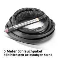 STAHLWERK P60 CNC horák | Plazmový horák | Rezací horák s pouzdrem z nerezové oceli a kvalitní mosaznou hlavou pro plazmovou rezacku s pilotním zapalováním vcetne balení 5 m hadice