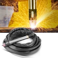 STAHLWERK P60 CNC horák | Plazmový horák | Rezací horák s pouzdrem z nerezové oceli a kvalitní mosaznou hlavou pro plazmovou rezacku s pilotním zapalováním vcetne balení 5 m hadice