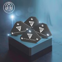 STAHLWERK 4er Set Magnet-Schwei&szlig;winkel 4 kg | 9 lbs praktischer Schwei&szlig;magnet | Magnetwinkel | Schwei&szlig;positionierer mit starker Haftkraft