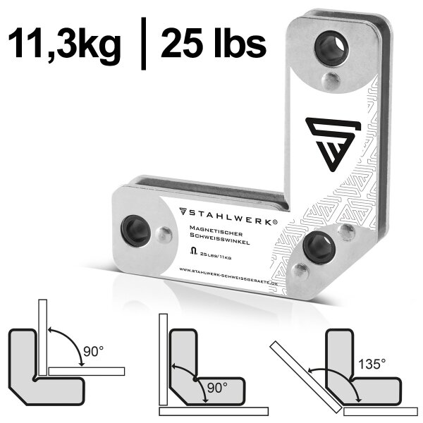 STAHLWERK Hexagon Schweißmagnet 2er-Set – 50 Kg Haftkraft, Sechseckige Form, Für Schweißen & Montage