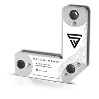 STAHLWERK S&aelig;t med 4 magnetiske svejsevinkler 11,3 kg | 25 lbs praktisk svejsemagnet | magnetisk vinkel | svejsepositioner med st&aelig;rk kl&aelig;beevne