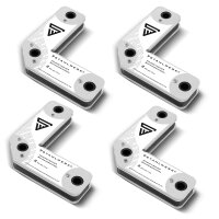 STAHLWERK S&aelig;t med 4 magnetiske svejsevinkler 11,3 kg | 25 lbs praktisk svejsemagnet | magnetisk vinkel | svejsepositioner med st&aelig;rk kl&aelig;beevne