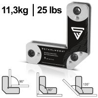 STAHLWERK 4er Set Magnet-Schweißwinkel 11,3 kg | 25...