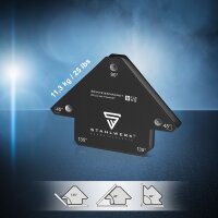 STAHLWERK 4er Set Magnet-Schwei&szlig;winkel 11,3 kg | 25 lbs praktischer Schwei&szlig;magnet | Magnetwinkel | Schwei&szlig;positionierer mit starker Haftkraft