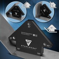 STAHLWERK 4er Set Magnet-Schwei&szlig;winkel 11,3 kg | 25 lbs praktischer Schwei&szlig;magnet | Magnetwinkel | Schwei&szlig;positionierer mit starker Haftkraft