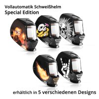 STAHLWERK 3 in 1 Automatik Schwei&szlig;helm ST-990 SE &quot;Sonderedition Skull&quot; Real Colour Helm | Schwei&szlig;schirm | Schwei&szlig;maske | Schwei&szlig;schild zum professionellen Schwei&szlig;en, Schneiden und Schleifen