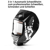 STAHLWERK 3 in 1 Automatik Schwei&szlig;helm ST-990 SE &quot;Sonderedition Rock&quot; Real Colour Helm | Schwei&szlig;schirm | Schwei&szlig;maske | Schwei&szlig;schild zum professionellen Schwei&szlig;en, Schneiden und Schleifen