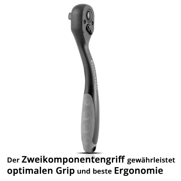 STAHLWERK 3/8 inch professional reversible ratchet and universal 