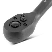 STAHLWERK 3/8 Zoll Profi-Umschaltknarre aus Chrom-Vanadium mit Werkzeugaufnahme aus Chrom-Molybd&auml;n und Schnellentriegelung inklusive Universal-Steckschl&uuml;ssel und Adapter