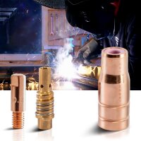 STAHLWERK FLUX AK15/MB15 AK14/MB14 wear parts set | 23-piece original welding accessories set with cored wire nozzles | nozzle carriers and contact tips 0.8 mm