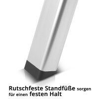 STAHLWERK Alu-Trittleiter ALT-150 ST bis 150 kg, 3 Stufen, Standh&ouml;he 72 cm, Aluminium-Leiter | Klappleiter | Klapptritt | Mehrzweckleiter | Stehleiter mit rutschfesten Sprossen