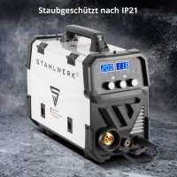 Andet valg STAHLWERK svejsemaskine MIG MAG 200 Spot Puls Pro, fuldt synergisk IGBT-inverter, 5 i 1 kombinationsenhed med spotfunktion og 200 ampere, aluminium | r&oslash;rtr&aring;d | MIG MAG | ARC MMA | Lift TIG | Pulse