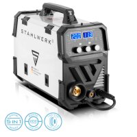 Andet valg STAHLWERK svejsemaskine MIG MAG 200 Spot Puls Pro, fuldt synergisk IGBT-inverter, 5 i 1 kombinationsenhed med spotfunktion og 200 ampere, aluminium | r&oslash;rtr&aring;d | MIG MAG | ARC MMA | Lift TIG | Pulse