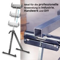 STAHLWERK Cavalletto a rulli RB-110 ST cavalletto di lavoro | cavalletto pieghevole regolabile in altezza da 720 a 1.100 mm con portata di 60 kg e supporto a rulli