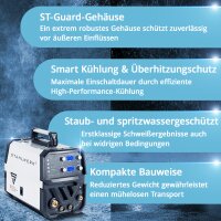 STAHLWERK Kombi-Schwei&szlig;ger&auml;t MTM-200 ST 3-in-1 Schutzgas-Schwei&szlig;ger&auml;t | Inverter mit 200 A und synergischem Drahtvorschub f&uuml;r WIG | MIG MAG | MMA