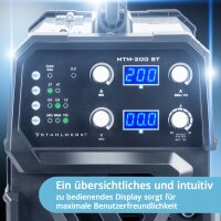 STAHLWERK Kombi-Schwei&szlig;ger&auml;t MTM-200 ST 3-in-1 Schutzgas-Schwei&szlig;ger&auml;t | Inverter mit 200 A und synergischem Drahtvorschub f&uuml;r WIG | MIG MAG | MMA