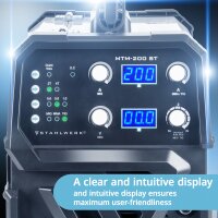 STAHLWERK MTM-200 ST 3-in-1 gas-shielded welding machine | inverter with 200 A and synergic wire feeder for TIG | MIG MAG | MMA