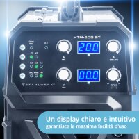 STAHLWERK MTM-200 ST Saldatrice ad arco schermata a gas 3 in 1 | inverter con 200 A e trainafilo sinergico per TIG | MIG MAG | MMA