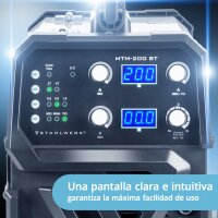 STAHLWERK MTM-200 ST Soldadora de arco con protecci&oacute;n de gas 3 en 1 | inversor con 200 A y alimentador de hilo sin&eacute;rgico para TIG | MIG MAG | MMA
