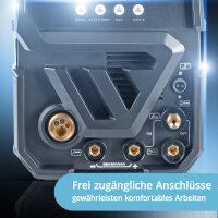 STAHLWERK Kombi-Schwei&szlig;ger&auml;t MTM-200 ST 3-in-1 Schutzgas-Schwei&szlig;ger&auml;t | Inverter mit 200 A und synergischem Drahtvorschub f&uuml;r WIG | MIG MAG | MMA