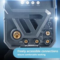 STAHLWERK MTM-200 ST 3-in-1 gas-shielded welding machine | inverter with 200 A and synergic wire feeder for TIG | MIG MAG | MMA