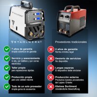 STAHLWERK MTM-200 ST m&aacute;quina de soldar 3 en 1 con protecci&oacute;n de gas totalmente equipada | inversor con 200 A y alimentador de hilo sin&eacute;rgico para TIG | MIG MAG | MMA