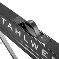 STAHLWERK SB-757 ST cavalletto in set di 2 cavalletti da lavoro in metallo verniciato a polvere | cavalletto pieghevole universale | cavalletto da ponteggio con portata massima di 500 kg e staffa