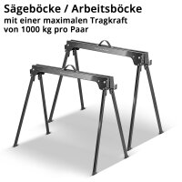 STAHLWERK Sägebock 2er Set 500 kg Universal...