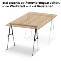 STAHLWERK Cavalletto da lavoro SB-910 ST in metallo verniciato a polvere | cavalletto universale pieghevole | cavalletto da ponteggio regolabile in altezza da 645 a 910 mm con portata di 150 kg e