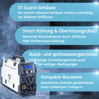 STAHLWERK Schwei&szlig;ger&auml;t CTM-416 Puls Pro 6-in-1 Schutzgas-Schwei&szlig;ger&auml;t | Inverter mit 160 A, Puls-Funktion f&uuml;r Aluminium und 40 A Plasmaschneider CUT | WIG | MIG MAG | PULS | MMA | FLUX