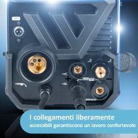 STAHLWERK CTM-416 Puls Pro saldatrice a gas inerte 6 in 1 completamente equipaggiata | inverter con 160 A, funzione ad impulsi per alluminio e taglierina al plasma da 40 A TAGLIO | TIG | MIG MAG |
