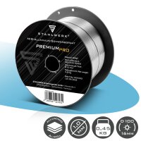 STAHLWERK Filo per saldatura MIG MAG in alluminio ER5356 (AlMg5) 1,0 mm 0,45 kg Bobina di filo | Bobina di filo | Metallo dapporto | Filo per saldatura universale | Elettrodo a filo pieno