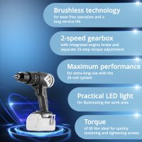 STAHLWERK Brushless cordless impact drill ASB-20 ST without battery | 20 volt system | drill driver | cordless screwdriver | cordless drill | impact drill