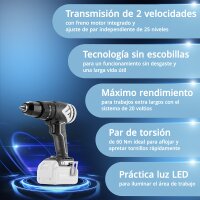 STAHLWERK Taladro de percusi&oacute;n sin cable y sin escobillas ASB-20 ST sin bater&iacute;a | Sistema de 20 voltios | Taladro atornillador | Taladro atornillador sin cable | Taladro sin cable | Taladro de