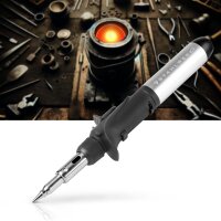 STAHLWERK Plynová pájecka GLK-500 ST 10dílná plynová pájecí sada 3 v 1 | pájecí zarízení | pájecí stanice | pájecí pistole s teplotou pájení 200-500 °C a plamenovou tryskou 1 300 °C pro horkovzdušné,