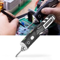 STAHLWERK BLK-8 ST soldador inalámbrico Dispositivo de soldadura USB | estación de soldadura | pistola de soldar con 8 vatios de potencia y 480°C de temperatura pico para soldar y desoldar