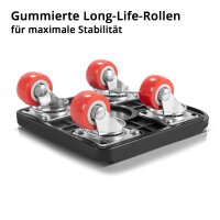 STAHLWERK Meubeltransportset 4 robuuste transportwielen | meubelwielen | zwenkbord | transporthulp met rubberen wielen met lange levensduur en 1 praktisch meubelheftoestel