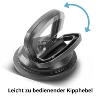 STAHLWERK Vacuümheffer met 50 kg draagvermogen en 12,5 cm | 5" diameter Vacuümheffer | glasheffer | tegelheffer | raamheffer | zuighouder | zuighandgreep | glaszuignap voor glas, tegels, plaatmetaal,