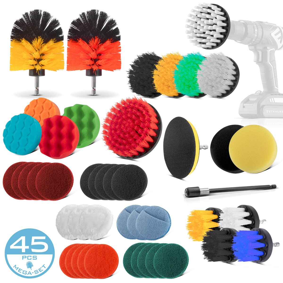 Yueton Set 3 Spazzole Pulizia A Forma Di U Per Coperchi Tazze E Bottiglie - Silicone E Nylon, 3 In 1