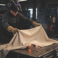 STAHLWERK fire blanket 200 x 200 cm fiberglass DIN EN 1869:2019 Fire blanket | fire blanket | fire extinguishing blanket | extinguishing mat | welding blanket | emergency blanket