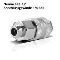 STAHLWERK 5er Set Druckluft-Schnellkupplung NW 7.2 mit 1/4 Zoll Au&szlig;engewinde, Kupplung | Stecker | Adapter | Zubeh&ouml;r f&uuml;r Druckluft-Kompressoren