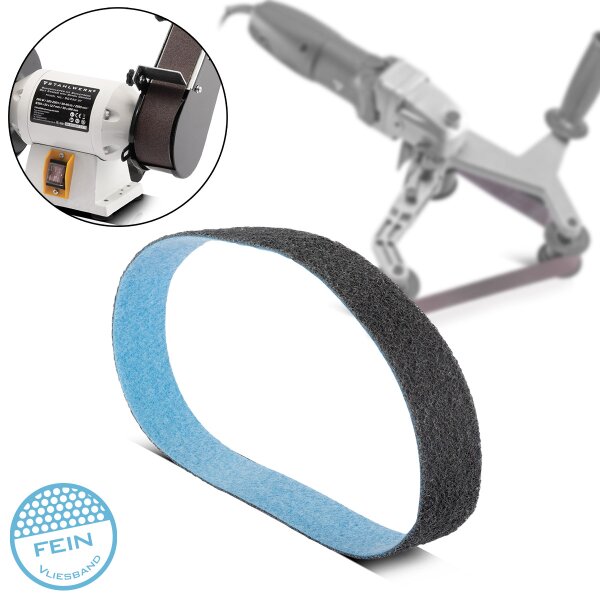 STAHLWERK schuurvlies fijne korrel 40 x 760 mm schuurband | vliesbanden | polijstvlies | universele schuurbanden | schuurmiddelen voor buisbandschuurmachines, bandschuurmachines en schuurmachines