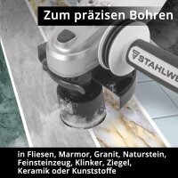 STAHLWERK Diamantborekroner sæt med 10 stk. 6-68 mm M14 diamantborekroner | fliseborekroner | fliseborekroner til vinkelslibere