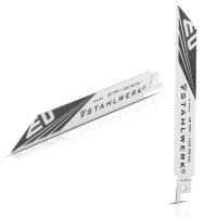 STAHLWERK Juego de 2 hojas de sierra de sable 150 x 19 x 0,92 mm Long Life | Hojas de sierra de sable con fijación de 1/2 pulgada y 18 TPI para sierras de sable | Sierras de sable | Sierras de calar