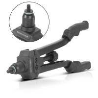 STAHLWERK blindnitte-tang sæt NZ-16 ST nittetang | nittenøddetang | nittetang med løftestang med udskiftelig gevinddorn M3 | M4 | M5 | M6 | M8 | M10 | M12 inklusive 70 nittenødder og etui