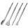 STAHLWERK chisel set of 4 250 mm SDS-Plus holder, sandblasted chisel set with flat chisel | pointed chisel | broad chisel | gouge