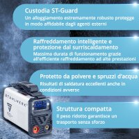 STAHLWERK ARC 200 MD Saldatrice digitale - DC MMA | MMA | E-Hand | Lift-TIG Inverter con 200 ampere, display digitale, tecnologia IGBT e scheda singola.
