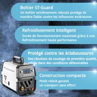 STAHLWERK Poste &agrave; souder MIG MAG 200 ST Digital IGBT Poste &agrave; souder sous protection gazeuse | Inverter avec 200 A, fonction spot, d&eacute;vidoir de fil synergique, FLUX et MMA | Fonction ARC