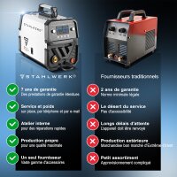 STAHLWERK Poste &agrave; souder MIG MAG 200 ST Digital IGBT Poste &agrave; souder sous protection gazeuse | Inverter avec 200 A, fonction spot, d&eacute;vidoir de fil synergique, FLUX et MMA | Fonction ARC