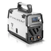 STAHLWERK FLUX 160 ST Цифровой сварочный аппарат с силой тока 160 А, синергетической подачей проволоки, функцией подъема TIG и MMA для сварки без защитного газа